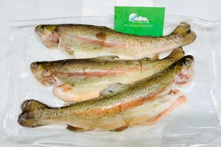 Cá Hồi Vân Pháp- French frozen whole gutted - RainbowTrout 200-300g Truite